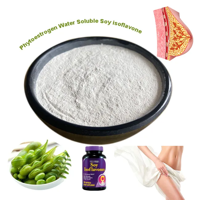 Herbal Plant Extract Soybean Extract Phytoestrogen 10% Water Soluble Soy Isoflavones